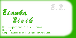 bianka misik business card